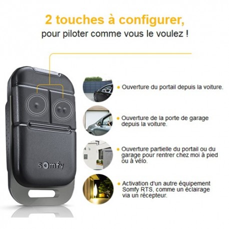 SOMFY TELECOMMANDE KEYPOP 2 RTS Portail et porte de garage