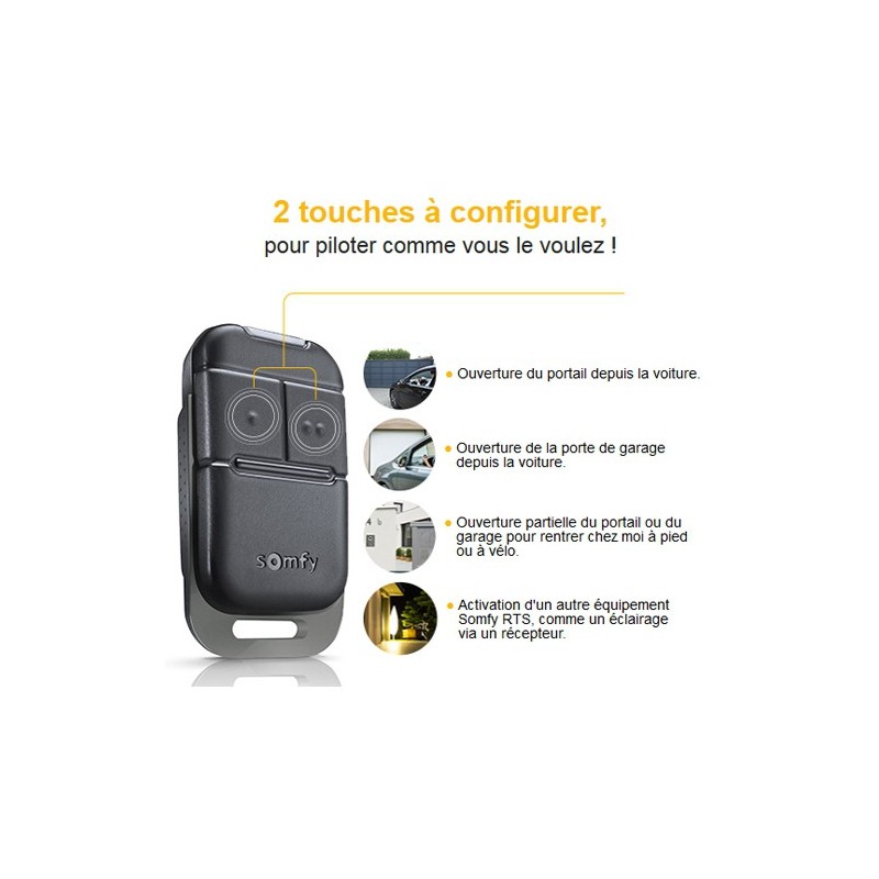 SOMFY TELECOMMANDE KEYPOP 2 RTS Portail et porte de garage - Maisange Le  paradis de la maison