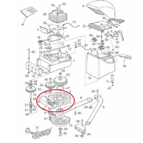 Mhouse Ws2 Ww2 Support bas moteur