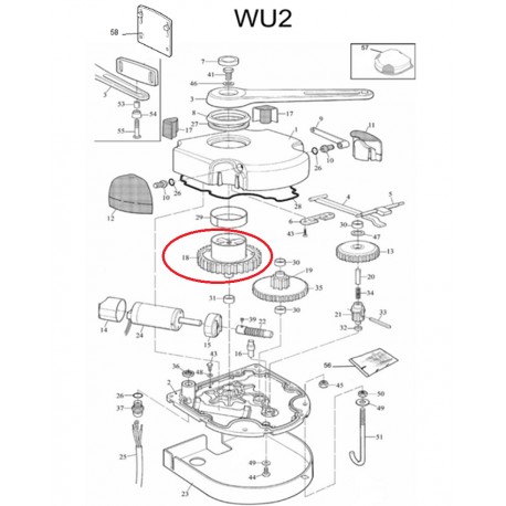 Mhouse WU2 Wk2 WU2S Pignon fixation du bras